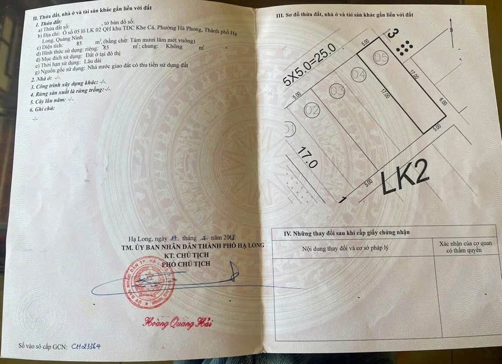 Nhà phố liền kề Khe Cá Hạ Long 85m² giá 2.4 tỷ - Cơ hội đầu tư sinh lời!