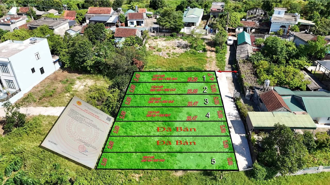 Đất liền kề thôn 5, xã Hải Tiến, 100m² giá 400 triệu - Sổ hồng trao tay!