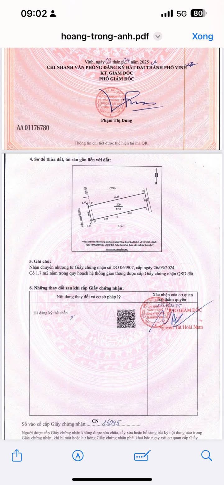 Đất mặt đường Hàm Nghi, phường Hưng Dũng, TP Vinh 68m² giá 4.2 tỷ - Kinh doanh sầm uất!