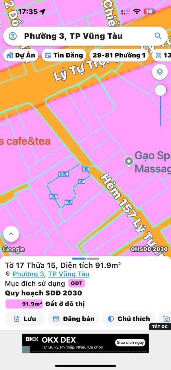 Đất Vũng Tàu 92m² giá 7.2 tỷ - Vị trí trung tâm, phong thủy đẹp!