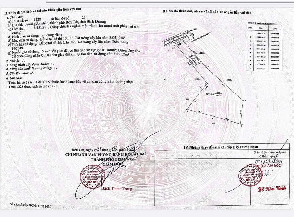 Đất nền An Điền Bến Cát 3000m² - Mặt tiền 10m, Pháp lý rõ ràng