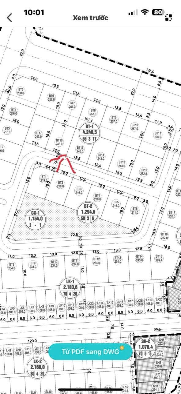 Bán đất biệt thự Osaka Lam Hạ, 243m² giá 6.56 tỷ - Sổ đỏ chính chủ!