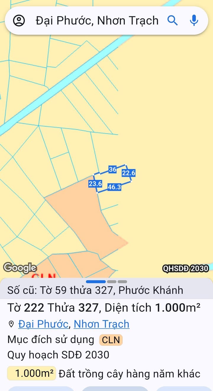 Đất thổ cư Phước Khánh 1000m² giá 820 triệu - Sổ đỏ chính chủ