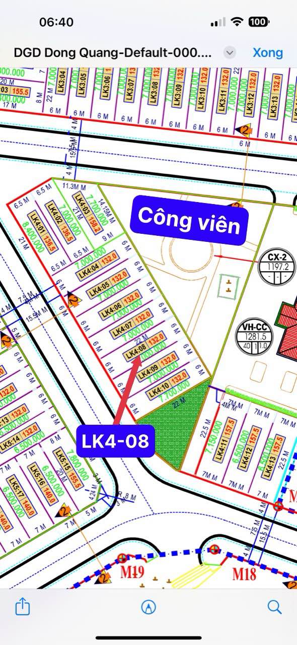 Nhà phố Đông Quang 132m² giá 1 tỷ - Lô 2 mặt thoáng, gần công viên