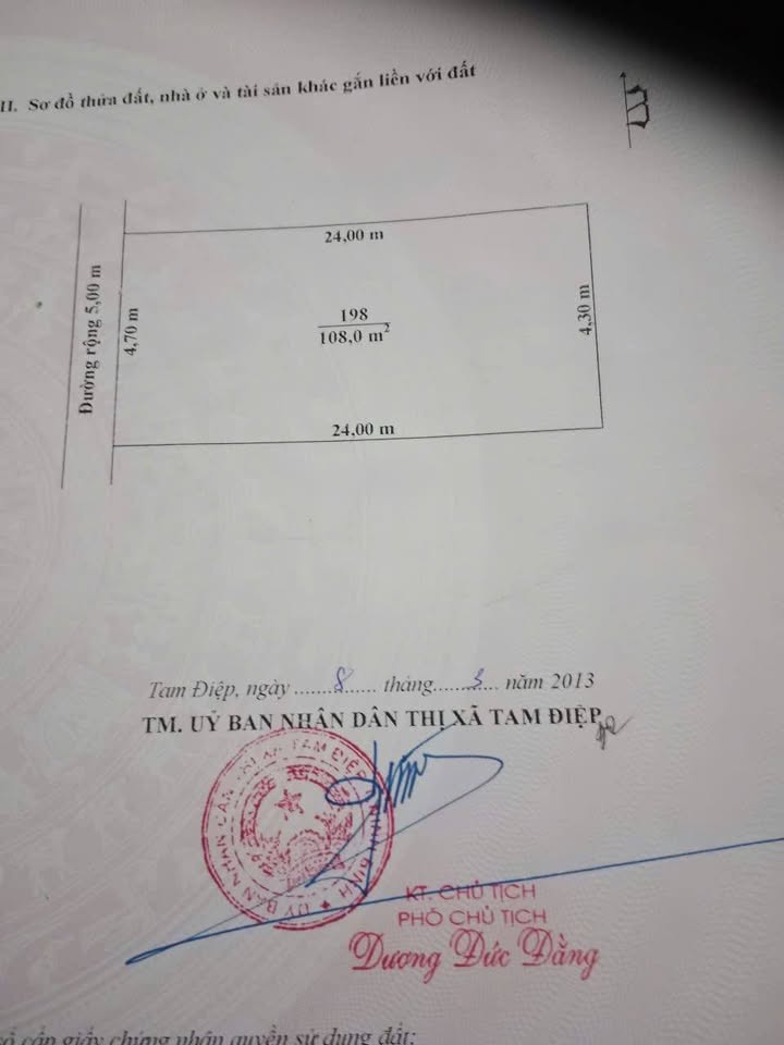 Đất nền Yên Sơn, Tam Điệp 112m² giá 500 triệu - Sổ đỏ chính chủ, vị trí trung tâm!