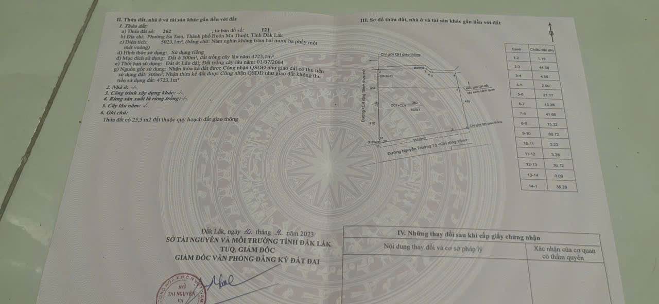 Đất mặt tiền Nguyễn Trường Tộ 600m² giá 3.7 tỷ - View suối đẹp, phong thủy tốt!