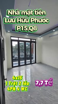 Nhà mặt tiền Lưu Hữu Phước, Quận 8, 60m² giá 7.7 tỷ - Vị trí đắc địa kinh doanh!