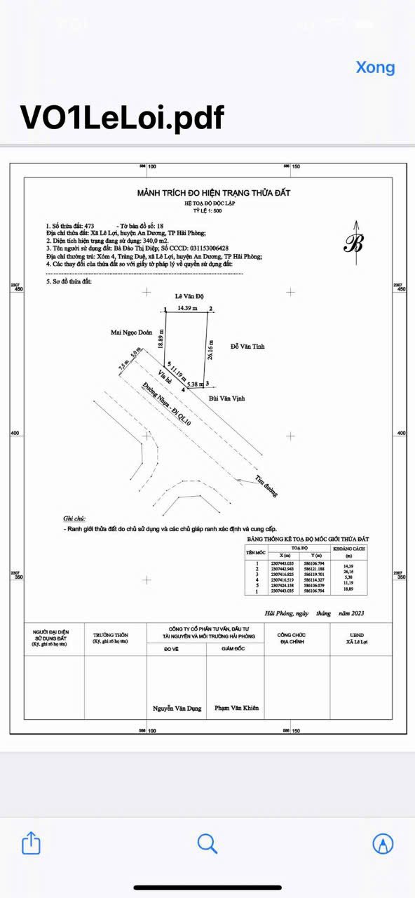 Đất nền 340m² tại Lê Lợi, An Dương - Đầu tư sinh lời tuyệt vời!