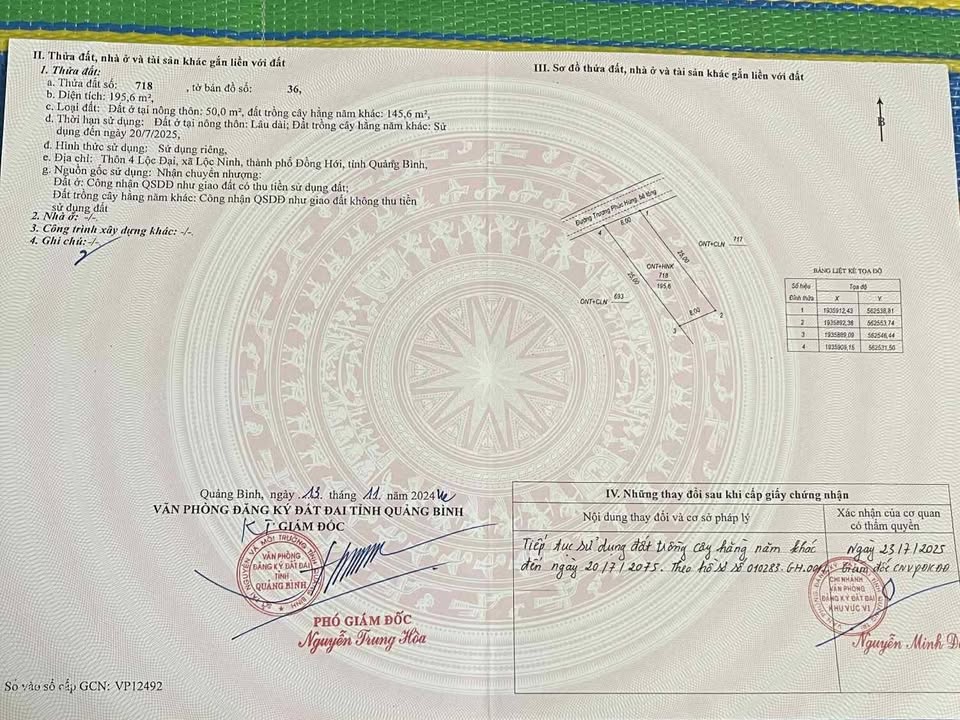 Đất nền Lộc Ninh, Đồng Hới 200m² giá 2 tỷ - Đường ô tô vào thoải mái!