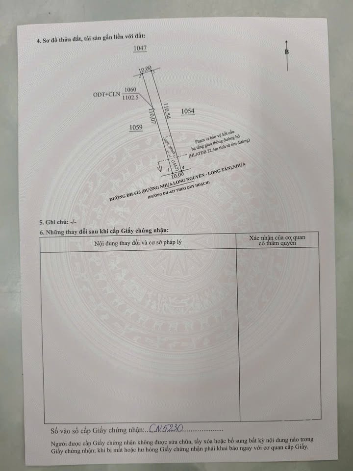 Đất nền mặt tiền đường DH615, xã Long Nguyên, 200m² - Đầu tư sinh lời hấp dẫn!
