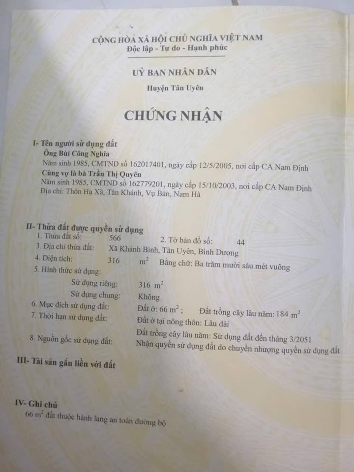 Đất nền Khánh Bình Tân Uyên 312m² giá 2.345 tỷ - Đầu tư sinh lời ngay!