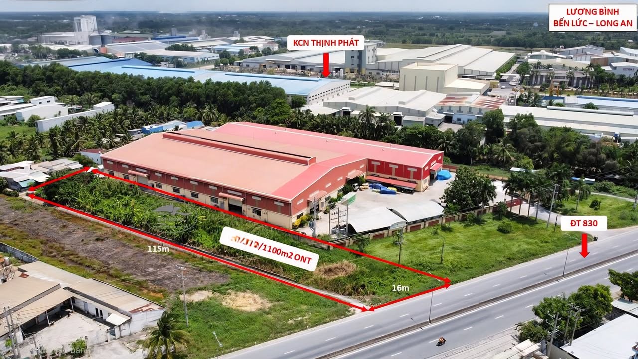 Đất thổ cư 1.100m² mặt tiền Tỉnh lộ 830 - Giá chỉ 16 tỷ, đầu tư sinh lời!