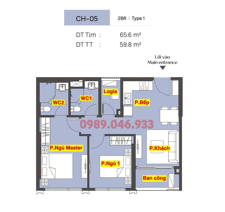 Căn hộ Masteri Era Landmark 59m² giá 3.5 tỷ - View bể bơi tuyệt đẹp!