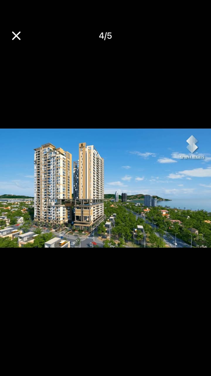 Căn hộ 1PN Simona Heights Quy Nhơn 44m² giá 2.1 tỷ - Đầu tư hiệu quả, lợi nhuận bền vững!