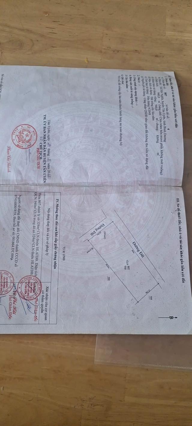 Đất ở khu phố 4, phường Hội Nghĩa, Tân Uyên 1000m² giá 7 tỷ - Cơ hội đầu tư tuyệt vời!