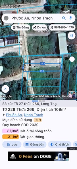 Đất nền xã Long Thọ 125m² giá 1 tỷ - Cơ hội đầu tư hấp dẫn!