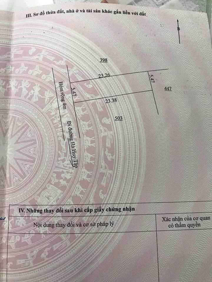 Đất nền Hẻm 125 Hà Huy Tập 127.89m² giá 500 triệu - Cơ hội đầu tư sinh lời!