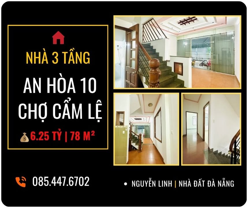 Nhà 3 tầng mặt tiền An Hòa, Khuê Trung 78m² giá 6.25 tỷ - Cơ hội đầu tư hiếm có!