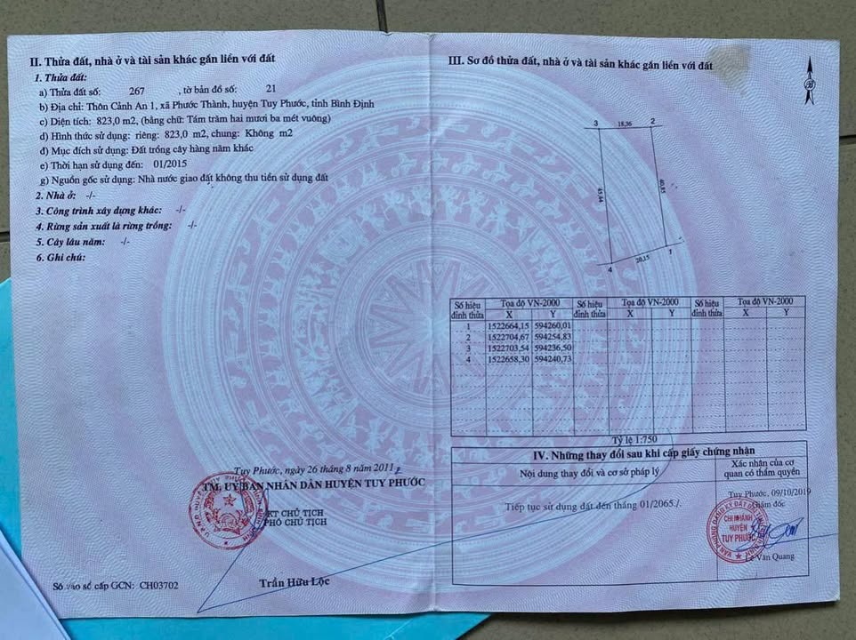 Đất vườn 823m² Cảnh An 1, Phước Thành giá 2 tỷ - Cơ hội đầu tư hấp dẫn!