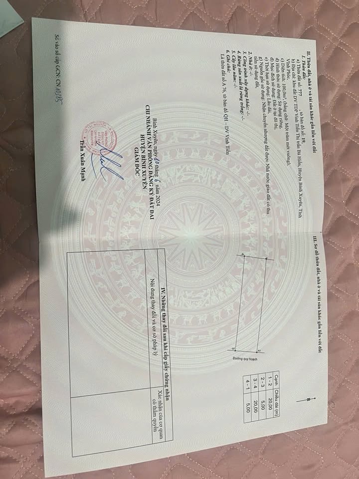 Đất dịch vụ Vinh Tiến, Bá Hiến 100m² giá 3 tỷ - Sổ đỏ chính chủ, vị trí đắc địa!