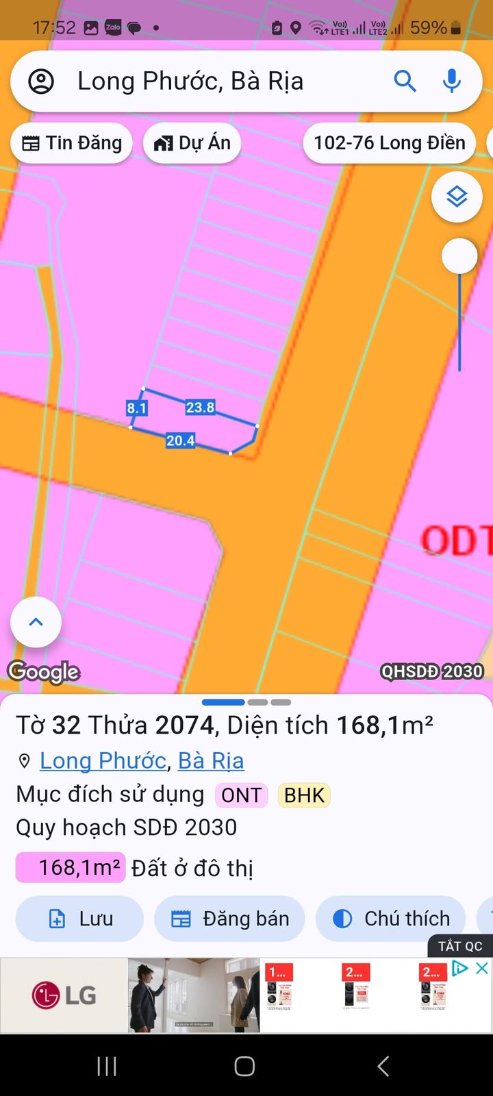 Đất nền mặt tiền Hương Lộ 8, Long Phước 168m² giá 2.7 tỷ - Cơ hội đầu tư hấp dẫn!