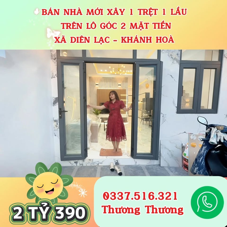 Nhà mới xây Diên Lạc 92m² giá 2.39 tỷ - Thiết kế hiện đại, full nội thất