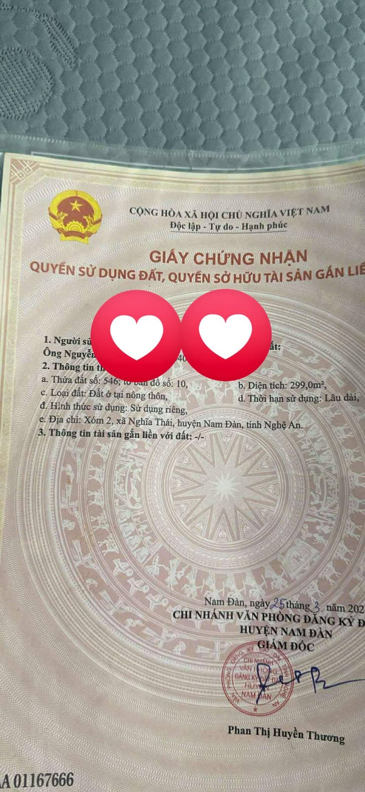 Đất thổ cư Nghĩa Thái 299m² giá 2.2 tỷ - Vị trí đắc địa gần chợ