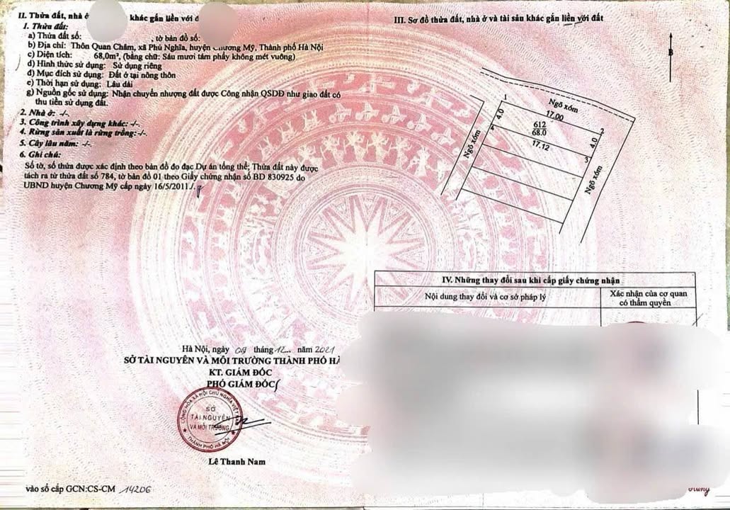 Đất nền Phú Nghĩa Chương Mỹ 68m² giá 2 tỷ - Lô góc đẹp, sổ đỏ chính chủ!