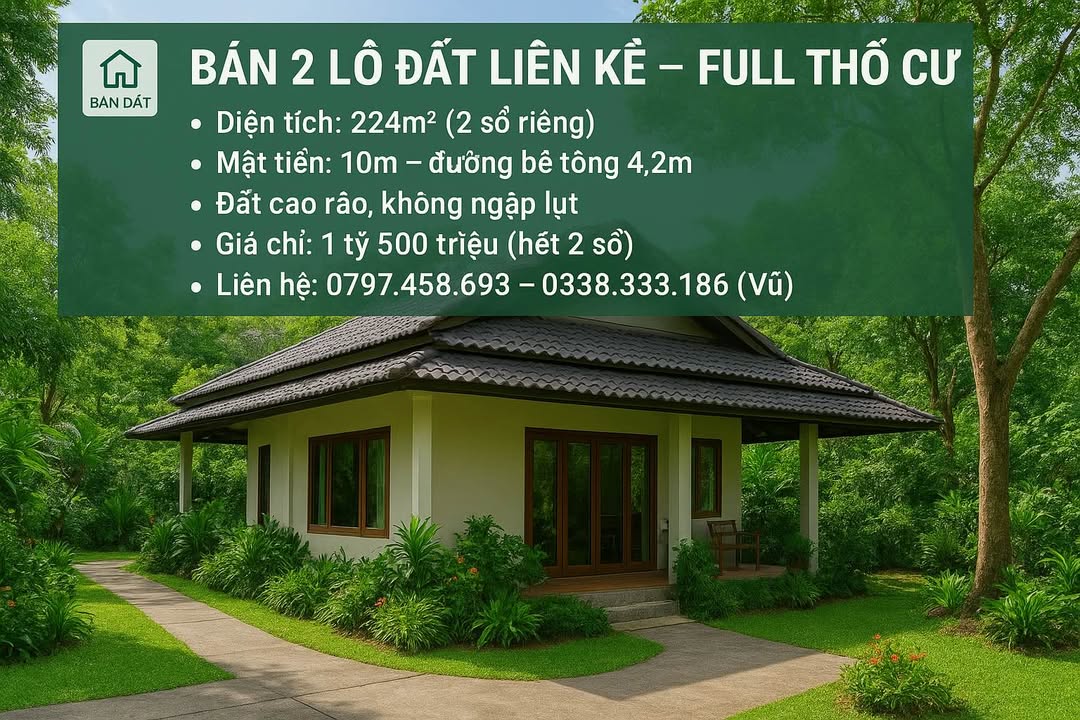 Đất liền kề Thôn Tiến Hòa, TP. Phan Thiết 224m² giá 1.5 tỷ - Cơ hội đầu tư tuyệt vời!
