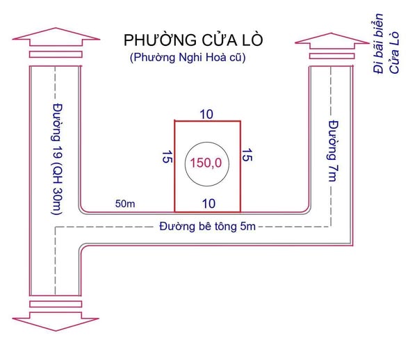 Đất biển Cửa Lò 150m² giá 1.9 tỷ - Đầu tư sinh lời tuyệt vời!
