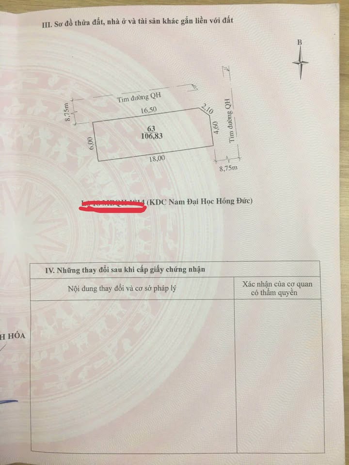 Đất nền Đông Sơn Thanh Hóa 106,83m² giá 6,75 tỷ - View công viên cực đẹp!