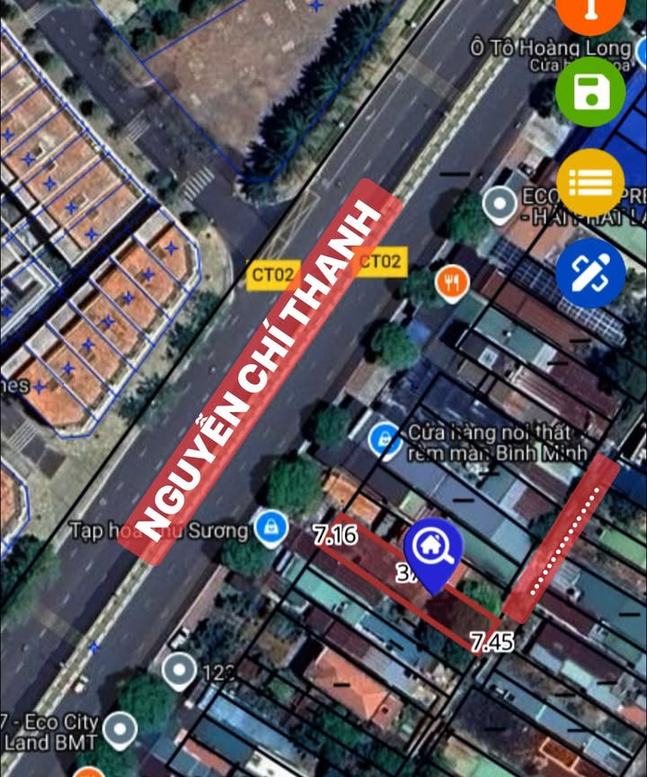 Đất mặt tiền Nguyễn Chí Thanh, Buôn Ma Thuột 267.37m² - Vị trí kinh doanh đắc địa!