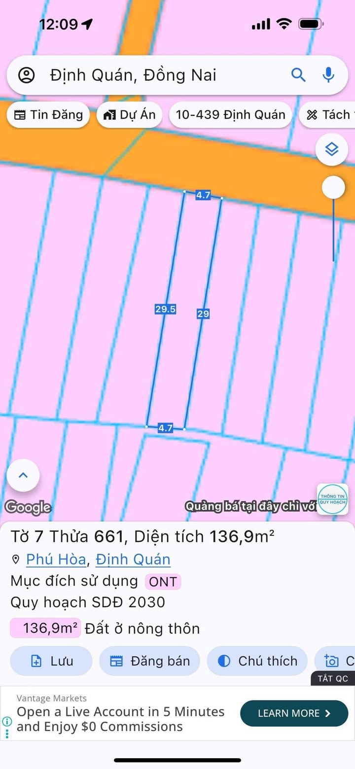 Đất thổ cư Phú Hòa, Định Quán 136.3m² giá 500 triệu - Đầu tư sinh lời ngay!