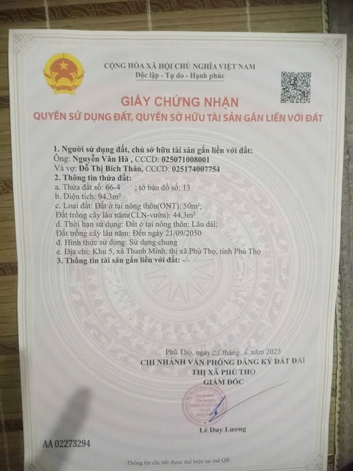 Đất nền phường Âu Cơ, Việt Trì 94m² giá 1.2 tỷ - Đầu tư sinh lời ngay!