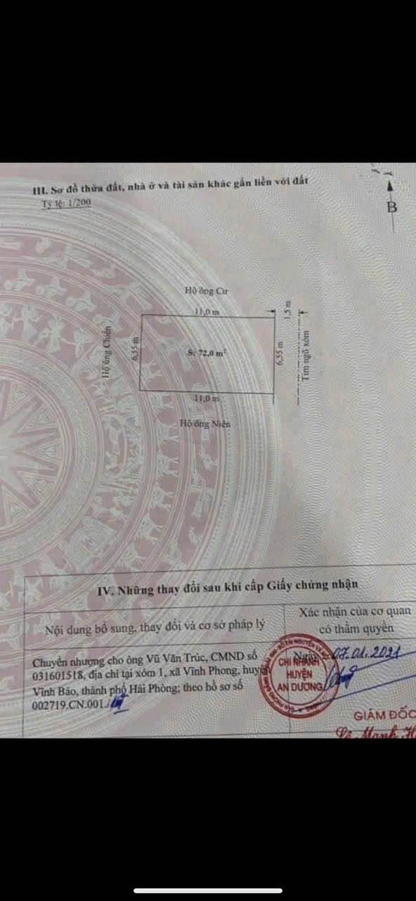 Đất nền An Đồng, An Dương, Hải Phòng 72m² giá 1.85 tỷ - Cơ hội đầu tư tuyệt vời!