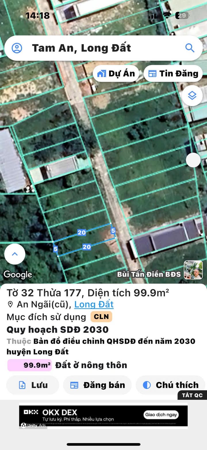 Đất thổ cư An Ngãi, Long Điền 100m² giá 1.2 tỷ - Cơ hội đầu tư tốt!