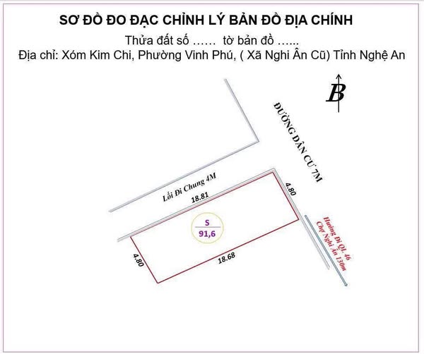 Đất nền Kim Chi Nghi Ân 91.6m² giá 2 tỷ - Cơ hội đầu tư vàng!