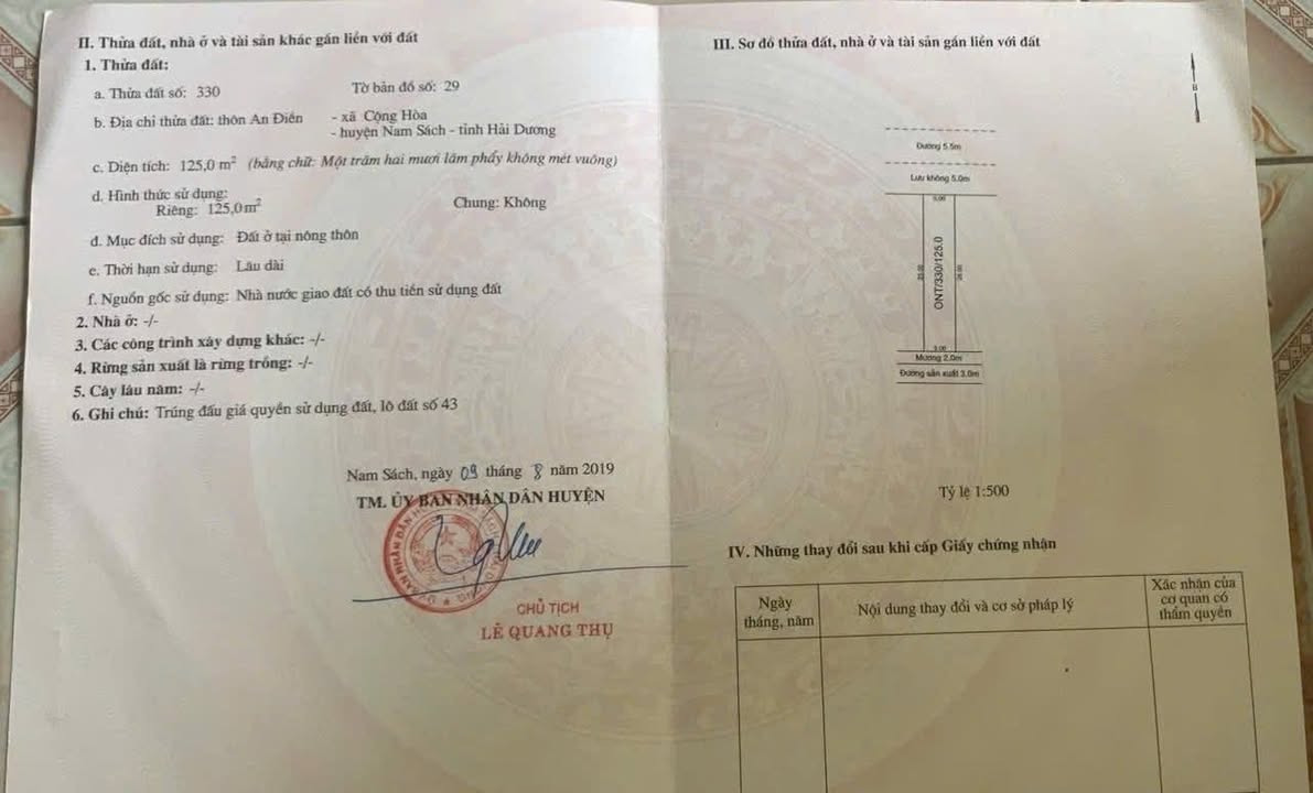 Đất nền An Điền - Bến Cát 125m² giá 1 tỷ - Cơ hội đầu tư hấp dẫn!