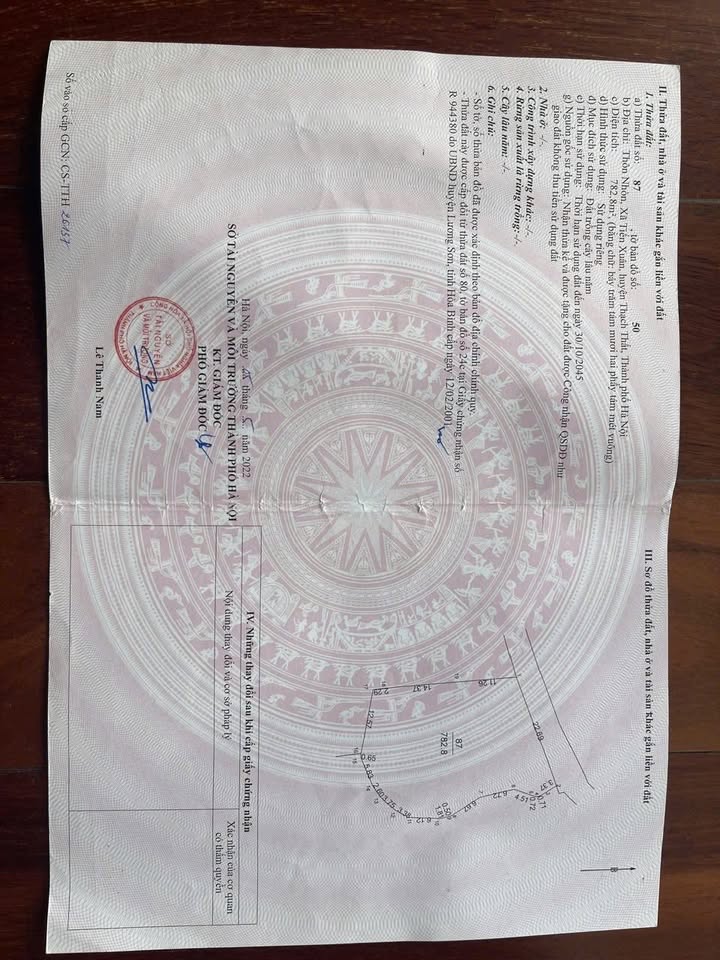 Đất nền Tiến Xuân, Thạch Thất 782.8m² - Đầu tư sinh lời ngay!