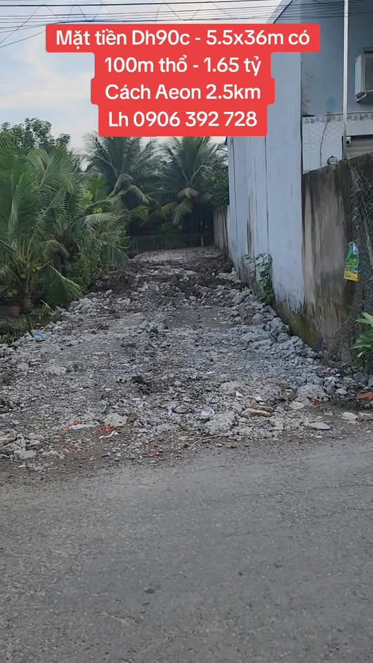 Đất nền mặt tiền Đường Huyện 90C, Mỹ Tho 198m² giá chỉ 1.65 tỷ - Cơ hội đầu tư tuyệt vời!
