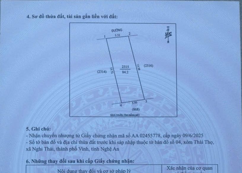 Đất nền Nghi Thái 84m² giá 1.5 tỷ - Đầu tư sinh lời ngay!