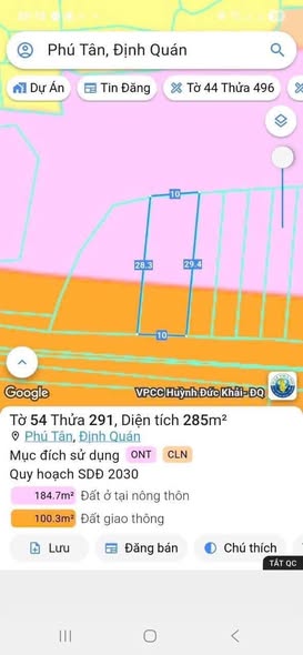 Đất mặt tiền đường HL118, xã Phú Tân, Định Quán giá 900 triệu - Cơ hội đầu tư hấp dẫn!