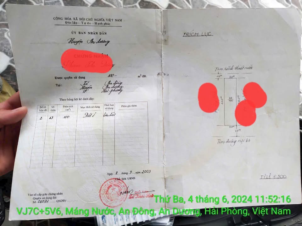 Đất nền 100m² An Đồng, An Dương giá chỉ 1.52 tỷ - Cơ hội đầu tư hiếm có!