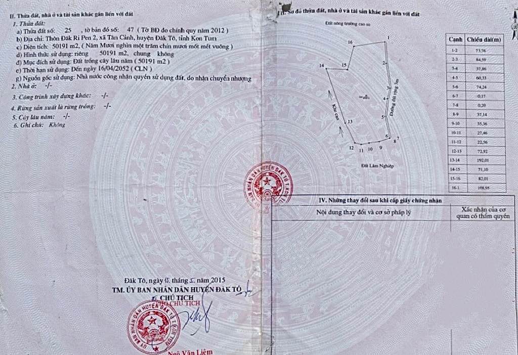 Đất rẫy 5ha tại Tân Cảnh, Đăk Tô - Pháp lý rõ ràng, tiện lợi sản xuất!