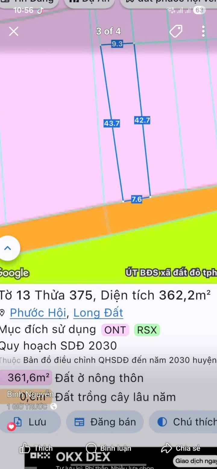 Đất nền Phước Hội 362m² giá 1.35 tỷ - Cách biển chỉ 4km!