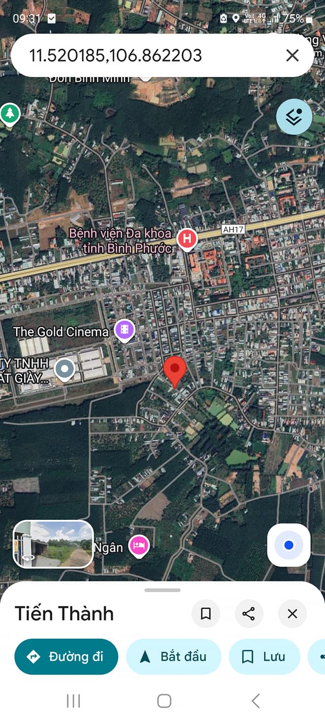 Đất nền Tiến Thành, Đồng Xoài 1080m² giá 4 tỷ - Cơ hội đầu tư hấp dẫn!