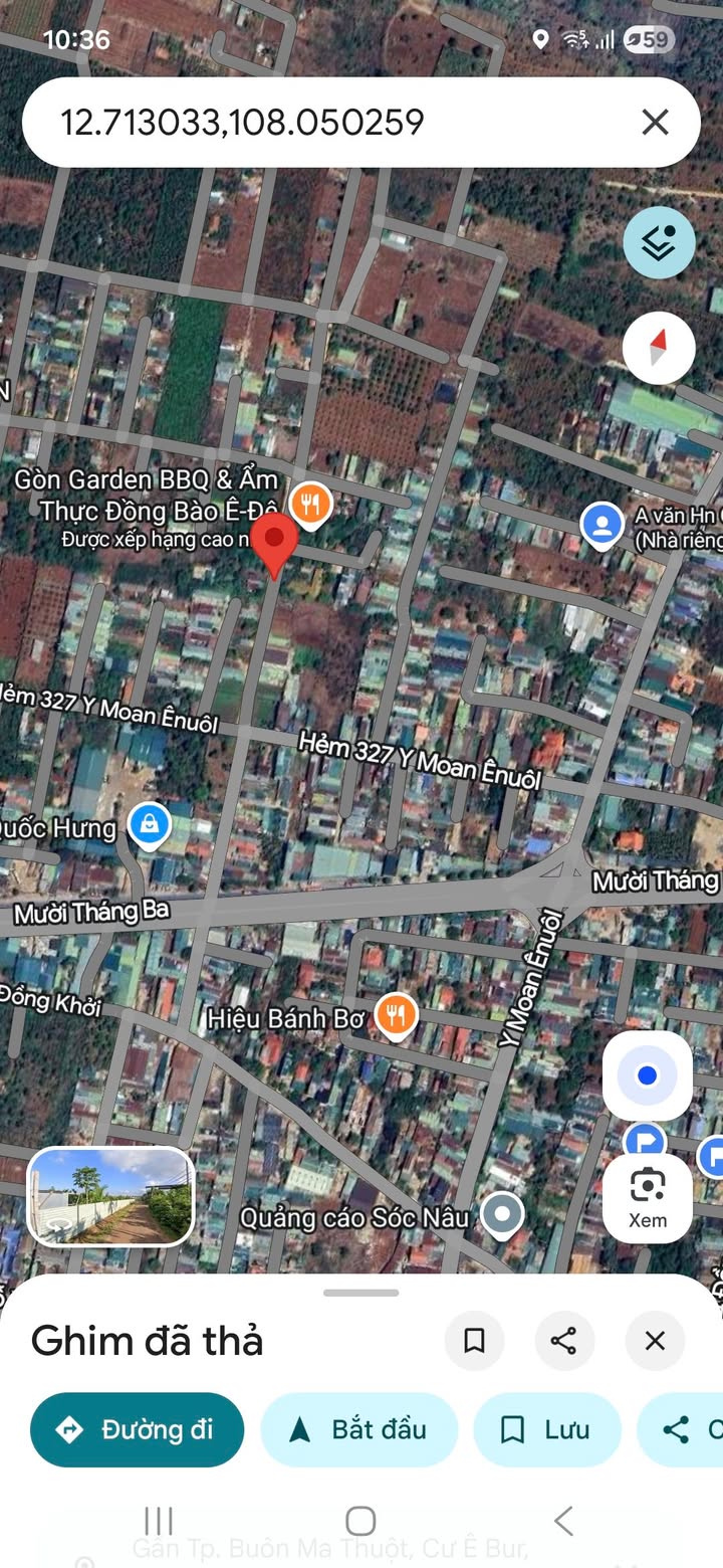 Đất thổ cư hẻm 327 Y Moan 245m² giá 5 tỷ - Sổ hồng chính chủ, vị trí đẹp!