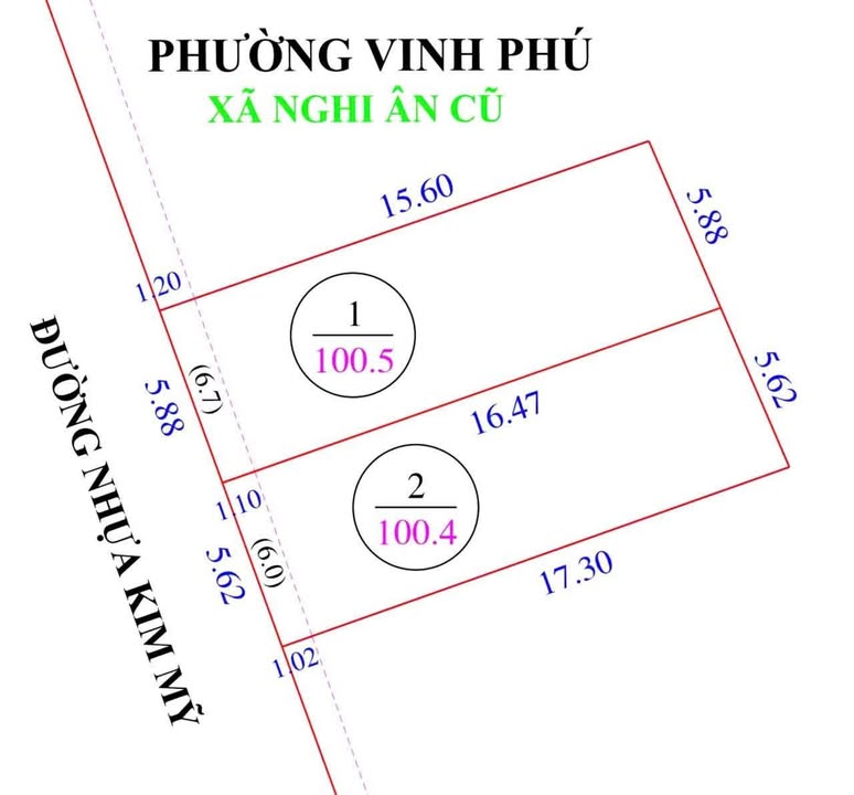 Đất nền Kim Mỹ Nghi Ân 100m² giá 3.1 tỷ - Đường nhựa rộng rãi, tiềm năng phát triển!