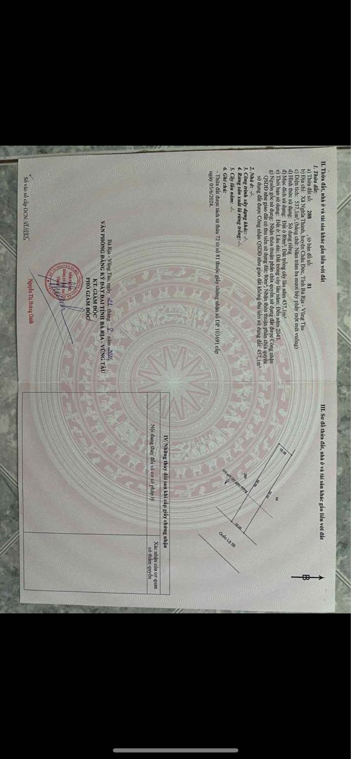 Đất nền Nghĩa Thành, Châu Đức 550m² giá 4.5 tỷ - Mặt tiền Quốc lộ 56