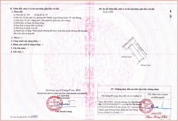 Đất nền Dương Kinh, Hải Phòng 92.2m² giá 3 tỷ - Lô góc đẹp nhất trục công viên!